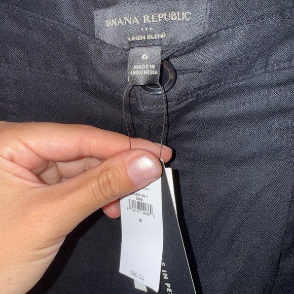 Banana Republic F - Linen Blend Black Skirt, size 6 - Picture 3 of 4